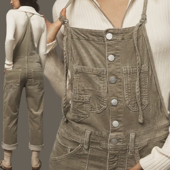 NWT ANTHROPOLOGIE PILCRO
Painters Corduroy Overalls - Green - Picture 1 of 10